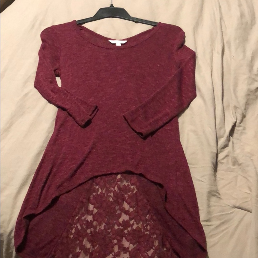 Long Sleeve Sweater with lace detail